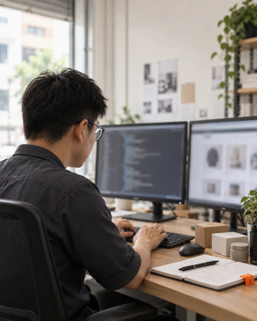 A consultant reviewing a Shopify store with a Singapore online retailer