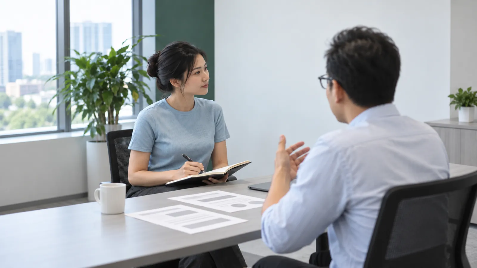 A consultant meeting a consultant
